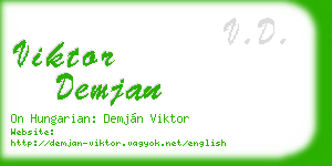 viktor demjan business card